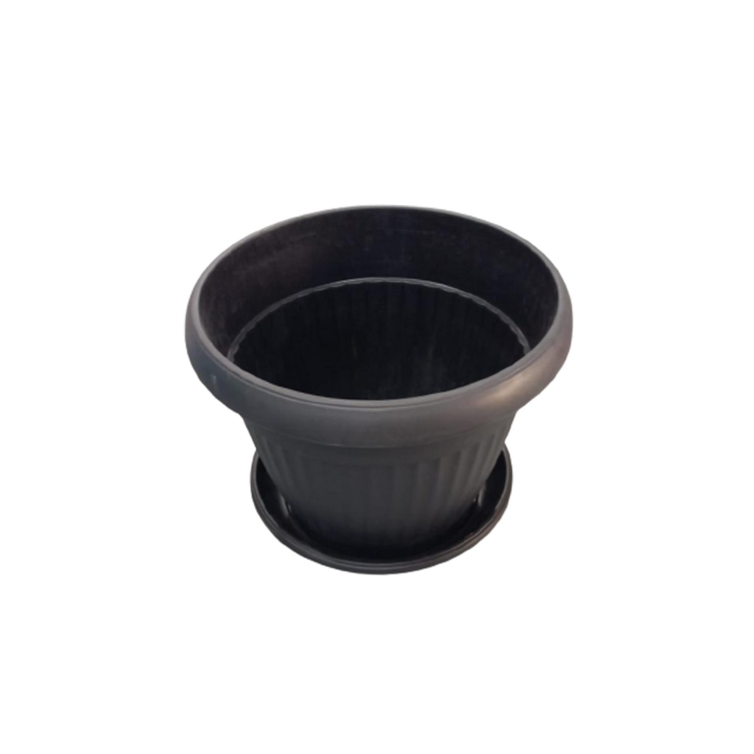 Buy Italian Pot with Base - 57cm - Black Online | Agriculture Gardening Tools | Qetaat.com